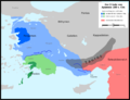 Kingdom of Pergamon (282-129 BC), Hellenistic Rhodes (334-164 BC) and Seleucid Empire (312-63 BC) in 188 BC.