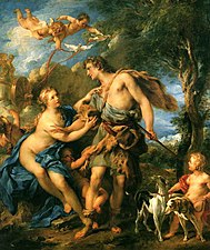 Venus and Adonis (1729) by François Lemoyne