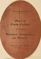 1905 WUP versus Penn State Scorecard