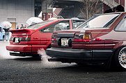 1985–1987 Sprinter Trueno coupé & liftback (Japan, with USDM bumpers)