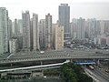 香港理工大学西九龙校园远眺油麻地