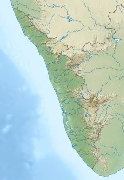 Location of Sasthamkotta lake within Kerala