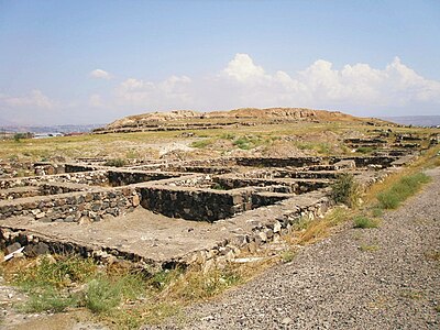 Foundations of ancient towns near Teishebaini (Karmir Blur in the distance)