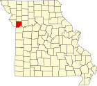 克莱县在密苏里州的位置
