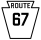 Pennsylvania Route 67 marker