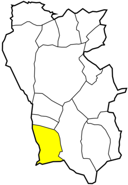 Location of Chochołów within Gmina Czarny Dunajec