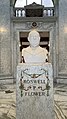 Bust of Roswell P. Flower located inside the library