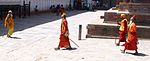 Sadhus walking on Durbar Square, Kathmandu