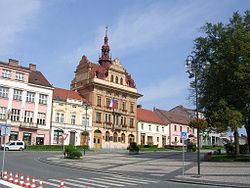 T. G. Masaryka Square and the town hall