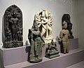 Image 11Six Hinduism deities. Surya, Parvati, Hanuman, Lakshmi, Vishnu, and Indra. All of these statues came from India, except Vishnu (from the Thai-Cambodian border). Various eras. National Museum of Scotland, Edinburgh (from Hindu deities)