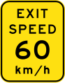 (W1-9-1) Exit advisory speed