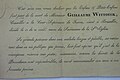 Announcement of death of Guillaume Wittouck, deceased in Brussels on 12 June 1829.