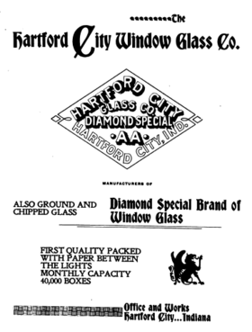 advertisement with diamond shaped logo