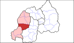 Shown within Western Province and Rwanda