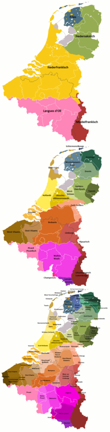 Linguistic map of Benelux.