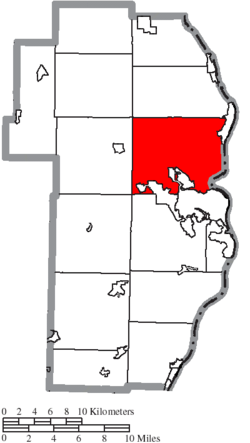 Location of Island Creek Township in Jefferson County