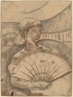 In the Opera Box (No. 3) [Recto], (graphite on wove paper, 1880), National Gallery of Art