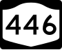 New York State Route 446 marker