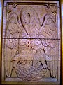 "The Pelican in Her Piety", timber panel bas relief, 1959, St. John's Church, Camberwell, Vic.