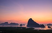 Limestone islets in Phang-nga National Park