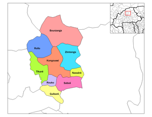 Provincial map of its departments