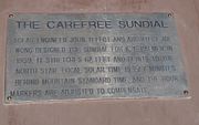 The Carefree Sundial Plaque.