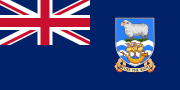 The flag of the Falkland Islands, a British Overseas Territory