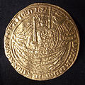 Gold coin, c. 1361–1369, commemorating the Battle of Sluys