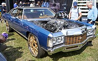 1971 Chevrolet Caprice "Donk" modified for drag racing with a supercharged V8 engine