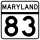 Maryland Route 83 marker