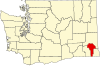 標示出加菲爾德郡位置的地圖