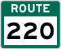 Route 220 marker