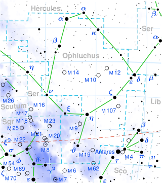 Gliese 673 is located in the constellation Ophiuchus.