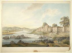 The fort at Sambalpur in 1825 (British Library)