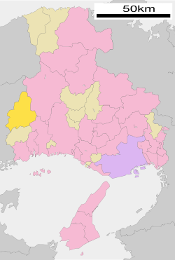 Location of Sayō in Hyōgo Prefecture