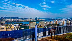 從樂天世界塔Seoul Sky觀景台俯瞰銅雀區市景