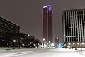 Bank of America Plaza in Dallas Snow 2021