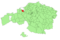Location of Santurtzi in Biscay.
