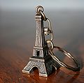 An Eiffel Tower Keychain.