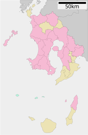 樱岛港在鹿儿岛县的位置