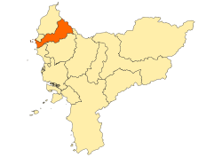 孟加影縣在印尼西加里曼丹省的位置