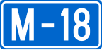 Magistral Road M18 shield}}