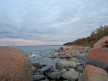 Ohtakari's rocky shoreline