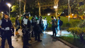 凌晨3时，军装警员往港专方向驱散示威者，区议员到场调停
