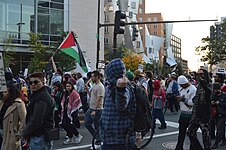 Pro-Palestine protest in Cambridge, Massachusetts on 10 October