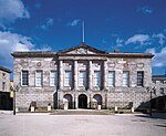 Shire Hall and attached Railings, Gates and Lamp Standards