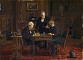 Image 16Thomas Eakins, 1876, The Chess Players (from Chess in the arts)