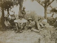 Battalion Training at Tucker's Town Bermuda of the 3rd Battalion Royal Fusiliers, wearing lightweight khaki drills, intended as a warm climate uniform, as a summer uniform.