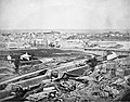 View of the south end of Major's Hill from Parliament Hill, circa 1860s; by this time, trees were cleared from all but the northern portion of Major's Hill.