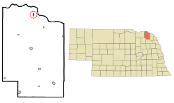 Location of St. Helena, Nebraska